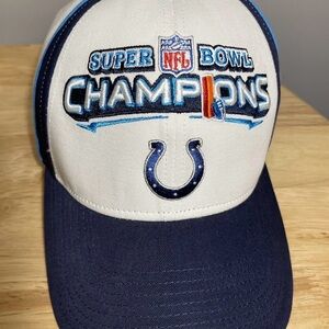 Reebok Super Bowl Champions Indianapolis Colts 2007 Hat - Navy and White